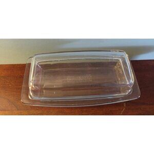 Vintage Pyrex 1/4 Lb Covered Butter Dish Original Clear Glass 72-B